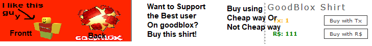 Support the Bes tuser on Goodblox Today!