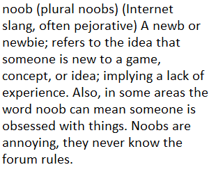 Meaning of noob
